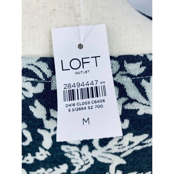 Loft‎ Outlet Womens Damask Style Mid Length Size M - Picture 5 of 8